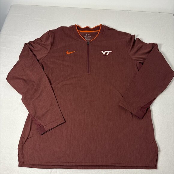 Nike Drifit NCAA Virgina Tech 1/4 Zipper NEW with Tags Mens Large - Picture 1 of 11